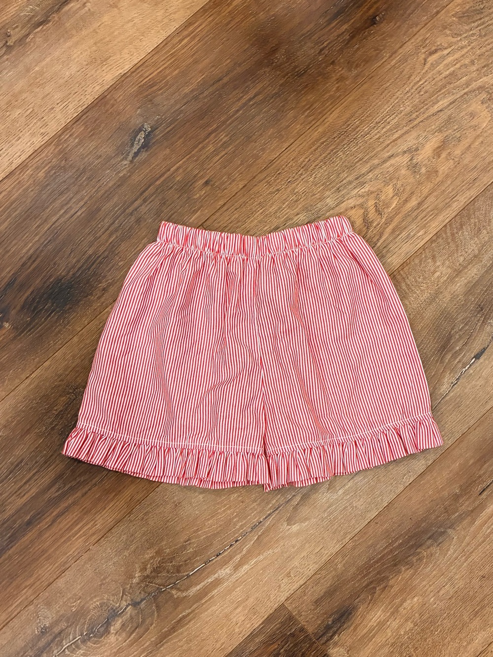 Castles & Crowns Red Stripe Ruffle Shorts Summer Bottoms Staple Capsule 4/5 Girl